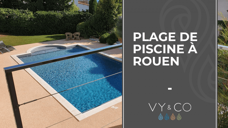 Tour de piscine en moquette de pierre Saumon &agrave; Rouen