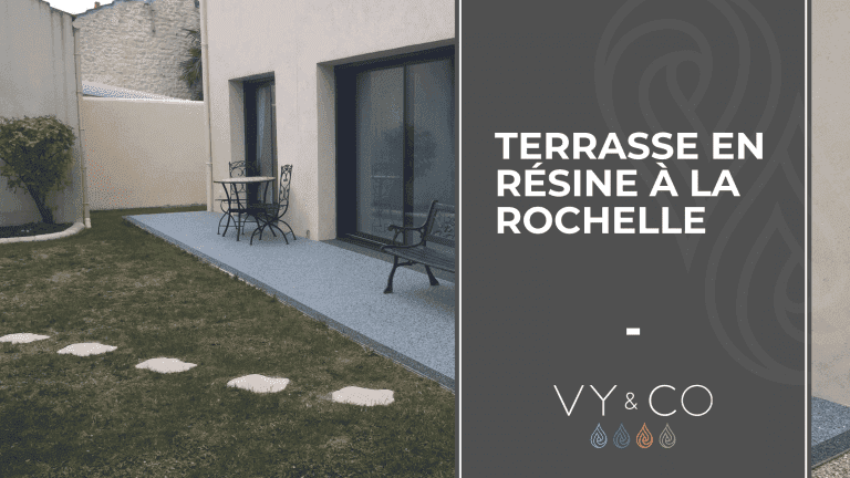 Terrasse en moquette de pierre Gris Clair &agrave; La Rochelle