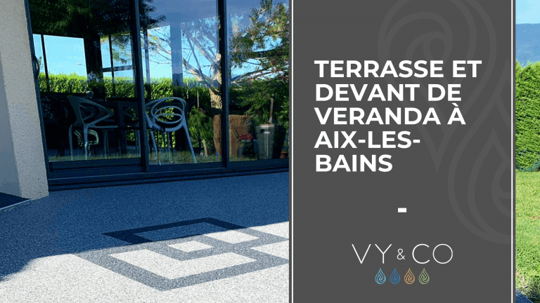 Terrasse en moquette de pierre &agrave; Aix-les-Bains
