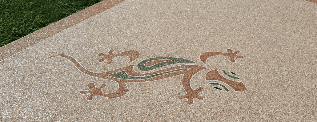 Tapis de pierre avec un motif personnalisé